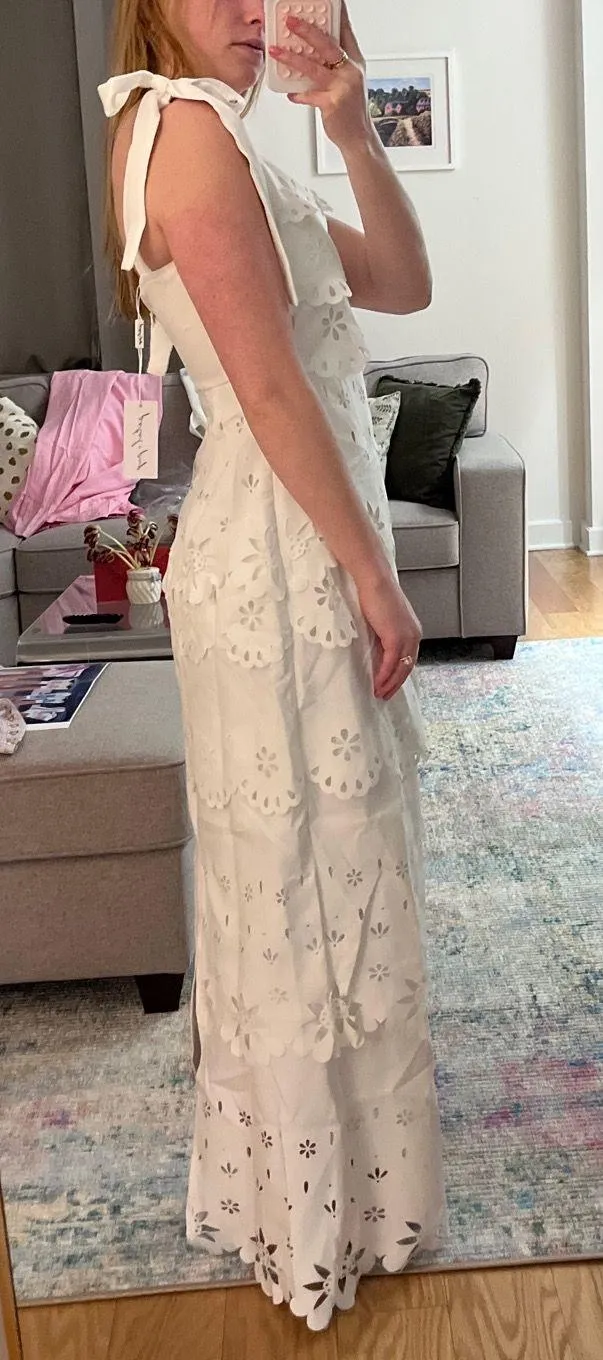 Petal & Pup White Eyelet Maxi Dress - Image 3