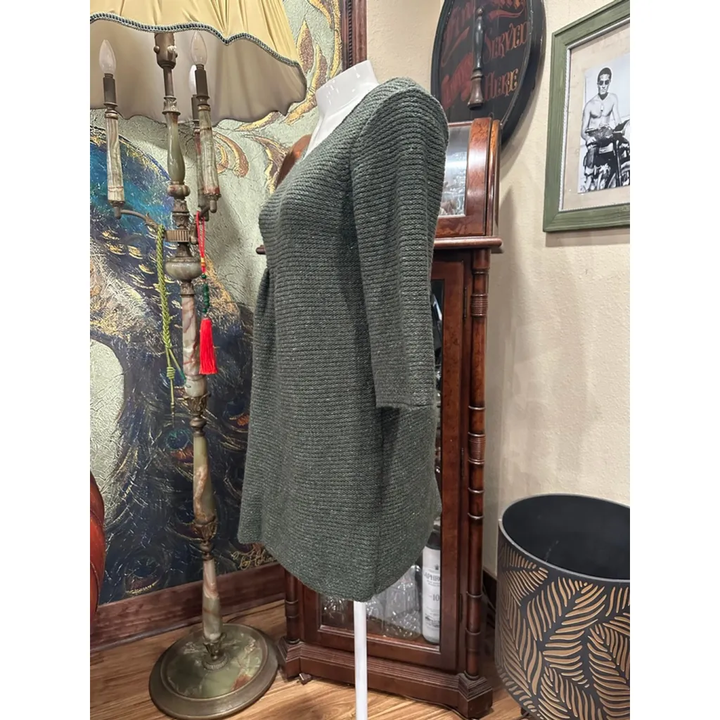 Women's MAX STUDIO Green Knit Mini Dress M - Image 2
