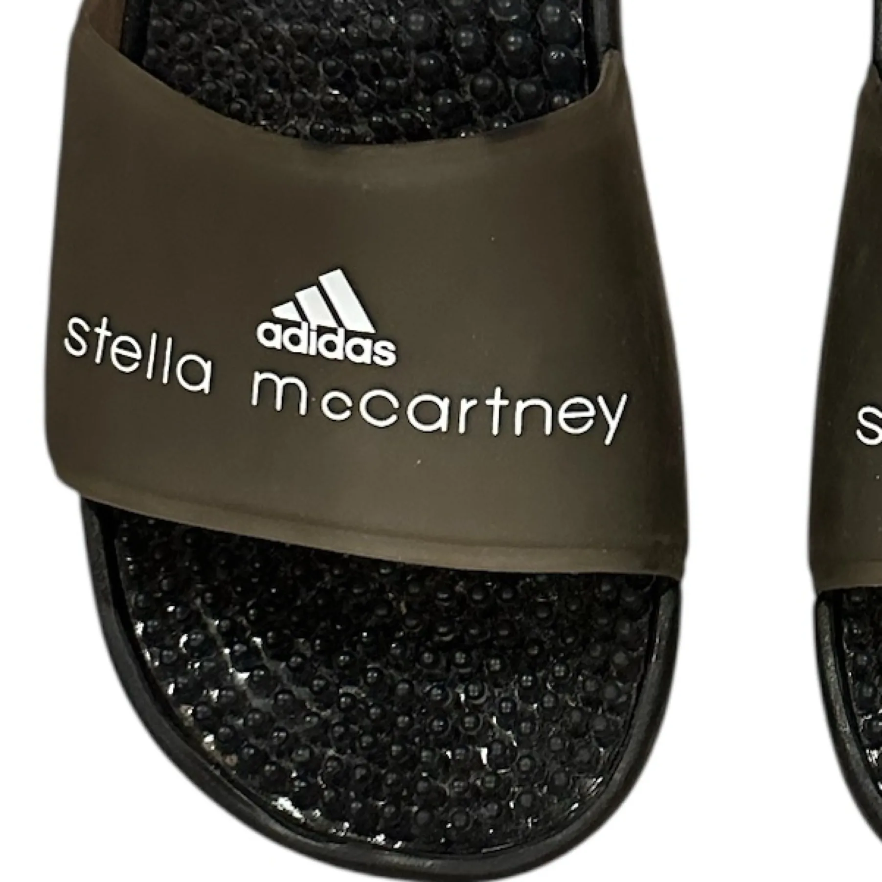 Adidas Stella McCartney Adissage Black White Womans Slide Sandals 7 - Image 3