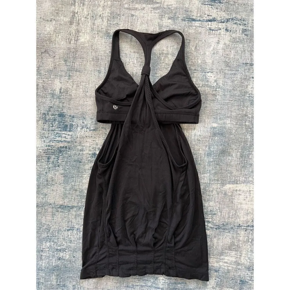 Lululemon Black Practice Freely Racerback Tank Top Size 4 - Image 4