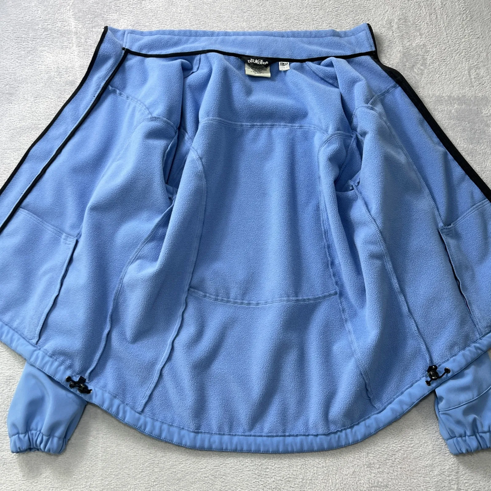 Black Diamond Softshell Jacket Womens XL Blue Zip Up Fleece Lined Outdoor Travel - Image 5