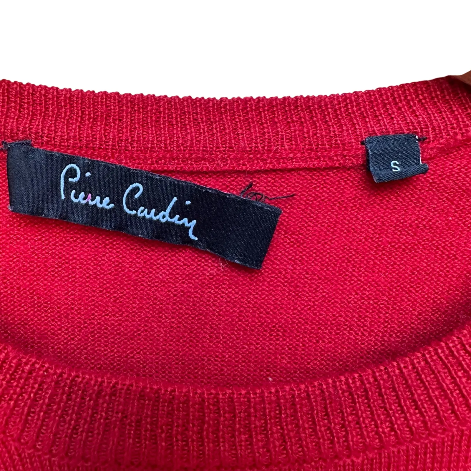 Pierre Cardin Red Sweater - Size Small - Classic & Stylish - Image 2