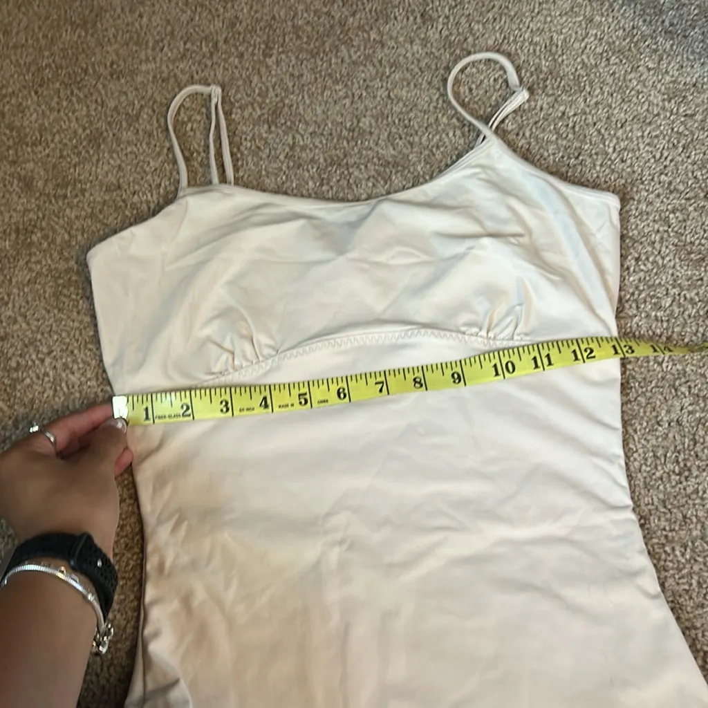 Spanx  spoil me rotten Cream Spaghetti Strap Dress Size Large - Image 9