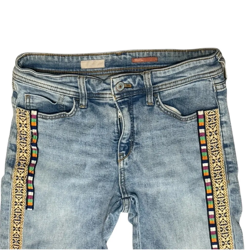 Anthropologie Pilcro Embroidered Women’s Jeans Skinny Size 26 - Image 3