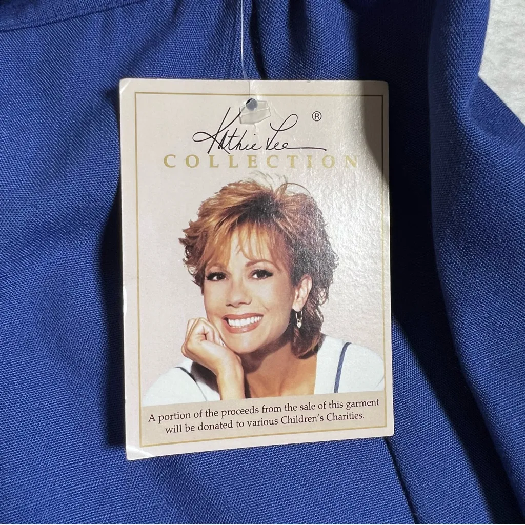 NWT Vintage Kathie Lee Collection Royal Blue Midi Skirt Size 12 - Image 9