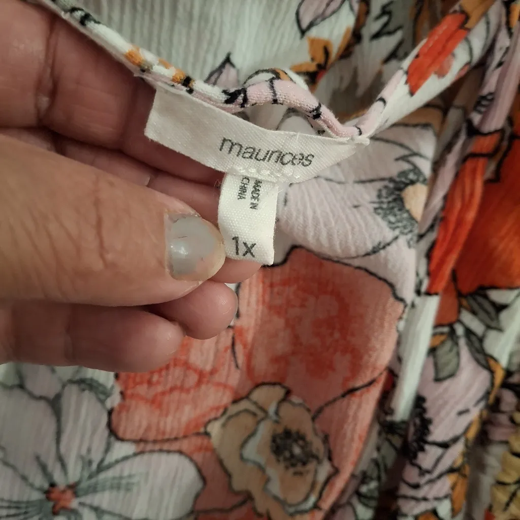 Maurices 1X Floral Open-Front Kimono Cardigan - Image 12