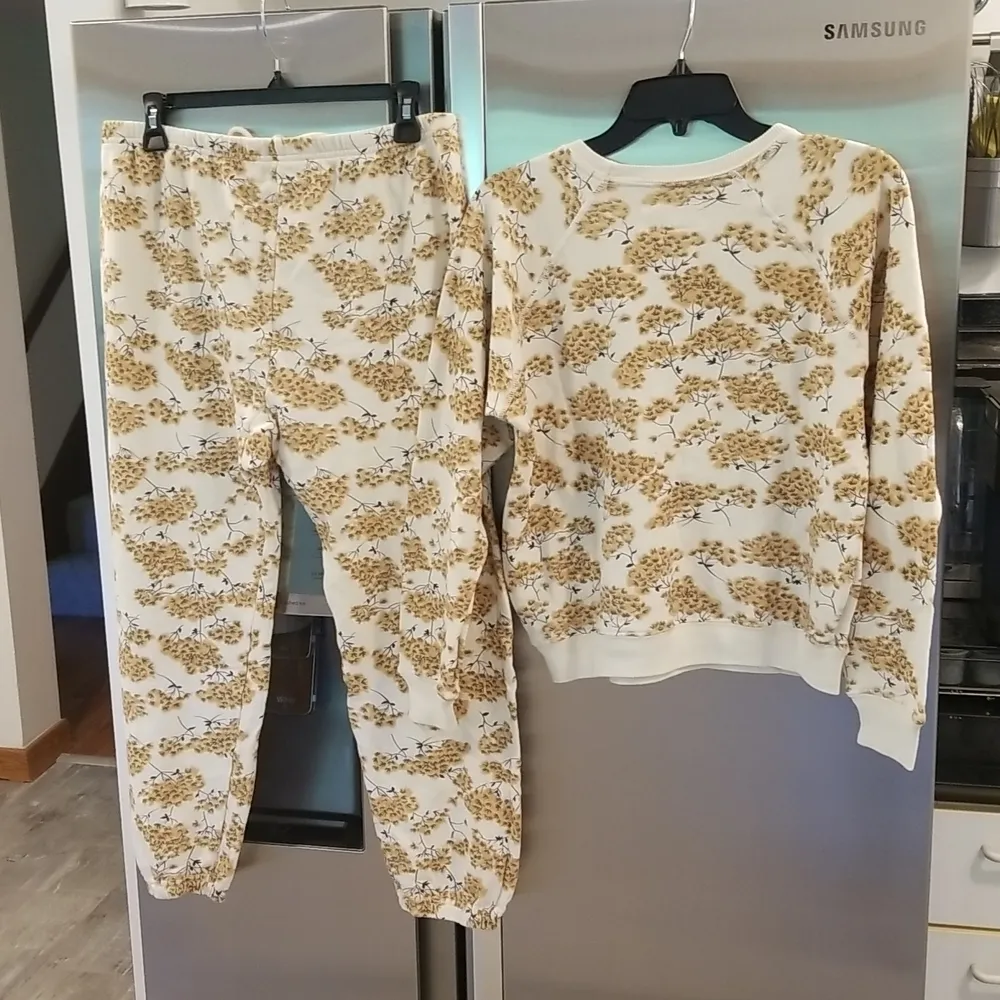 💕THE GREAT💕 Shrunken Sweatshirt + Stadium Sweatpants ~ Chamomile Floral M NWT - Image 11