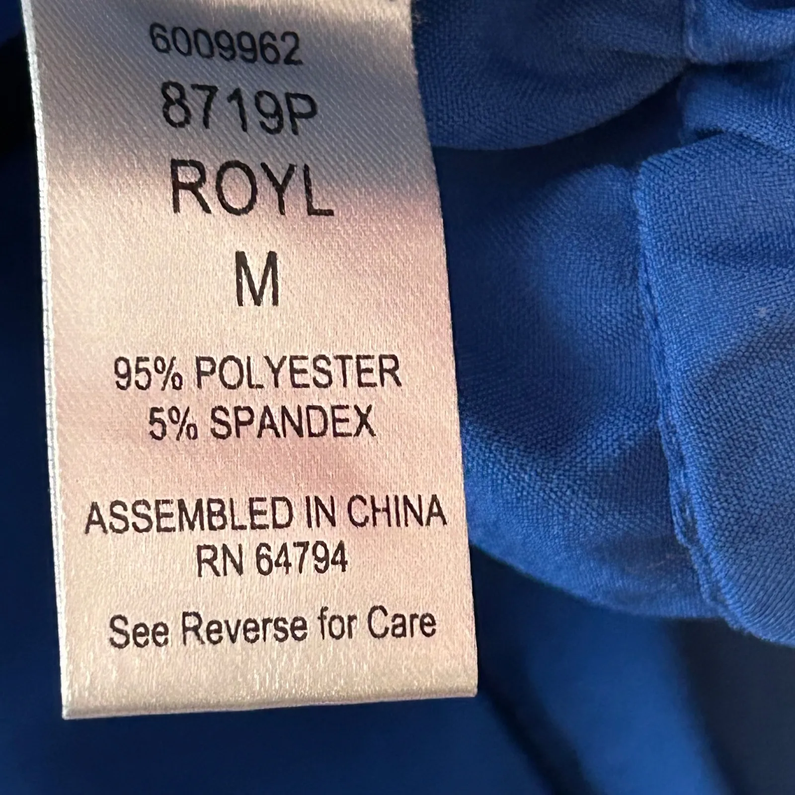 Med Couture Royal Blue Scrub Pants Athletic Drawstring Pockets Medum Petite MP Size undefined - Image 4