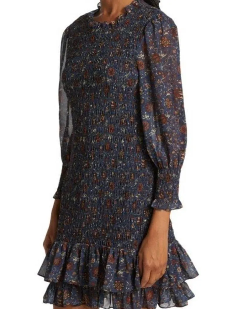 Veronica Beard Farha Smocked Mini Dress - Image 5