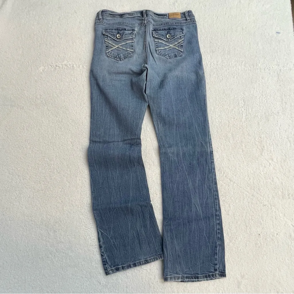Y2K Chelsea Bootcut Distressed Blue Women's Jeans Holes Juniors Size 9/10 Denim - Image 8