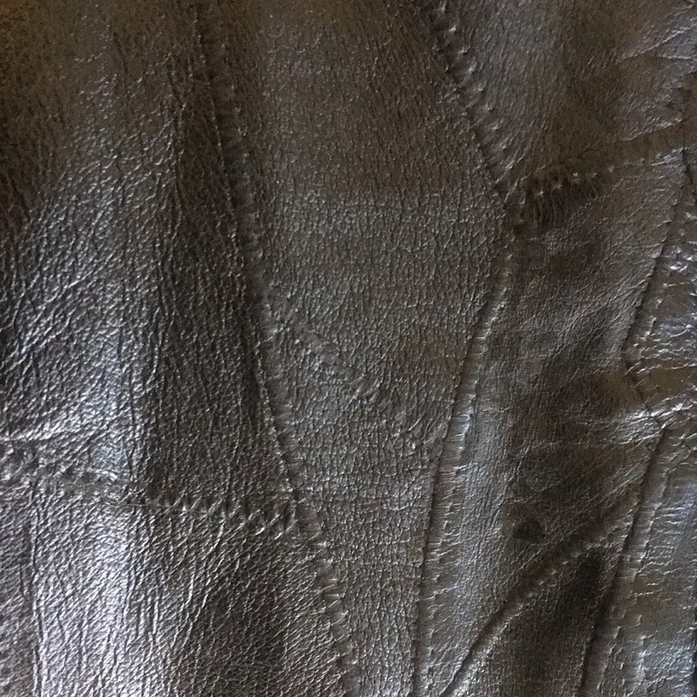 Leather Jacket woman’s patchwork soft vintage design funky - Image 13