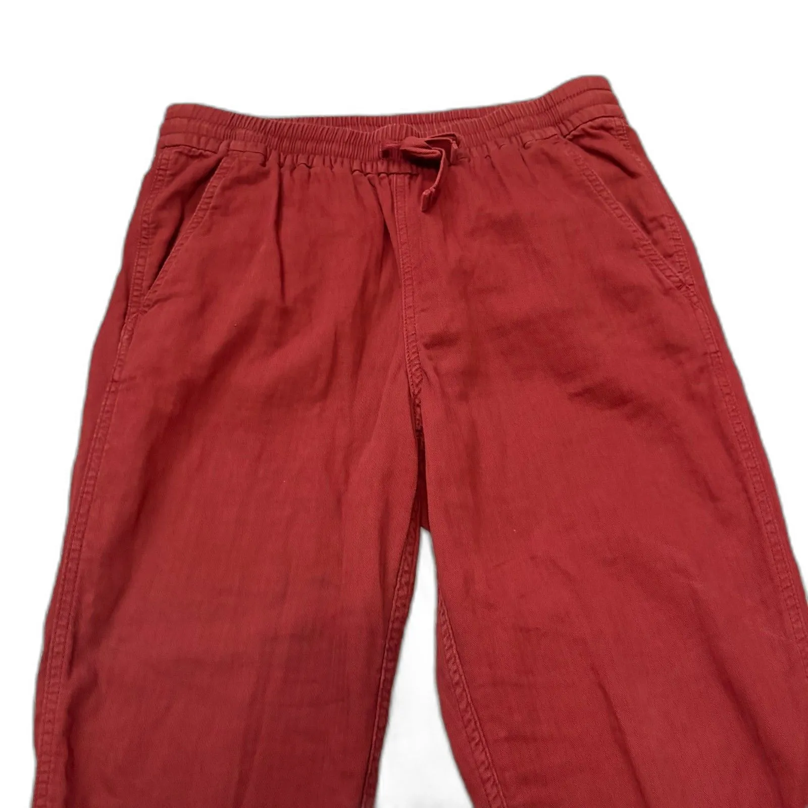 J. Crew Point Sur Seaside Jogger Pants‎ Cotton Twill Red Beach Coastal Size 4 - Image 3