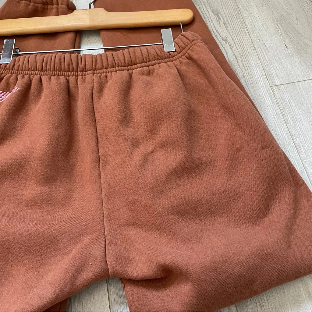 Mayfair Fleece Sweatpants Joggers me day cancelled plans womens Brown (xsmall) Size XS - Image 10