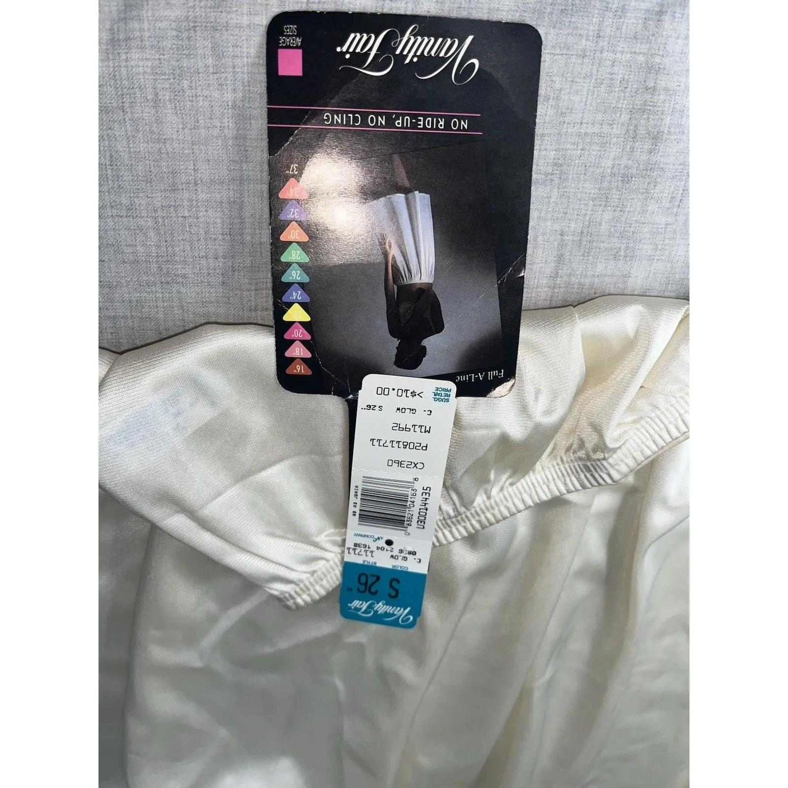 Vintage Vanity Fair Half Slip Women Small 26 Ivory Nylon Lace Trim #11-1171 USA - Image 3