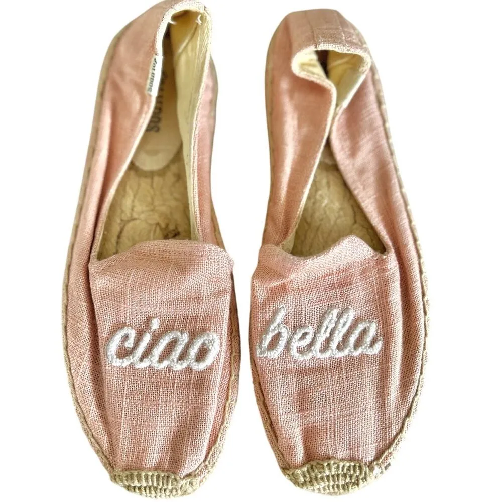 Soludos Pink Canvas Ciao Bella Slip On Espadrilles - Image 2