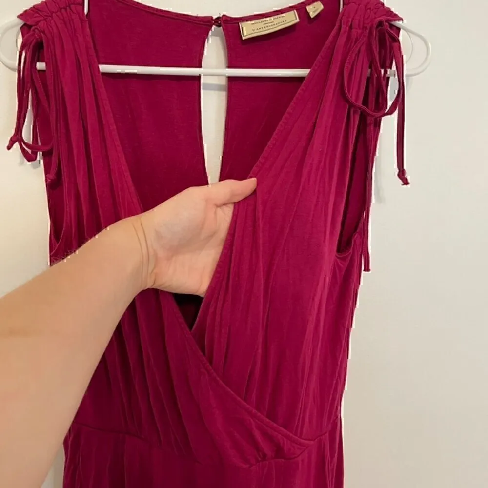 MOULINETTE SOEURS ANTHROPOLOGIE ANTHRO Alisande Jumpsuit Pink Crop Ankle NO BELT - Image 6