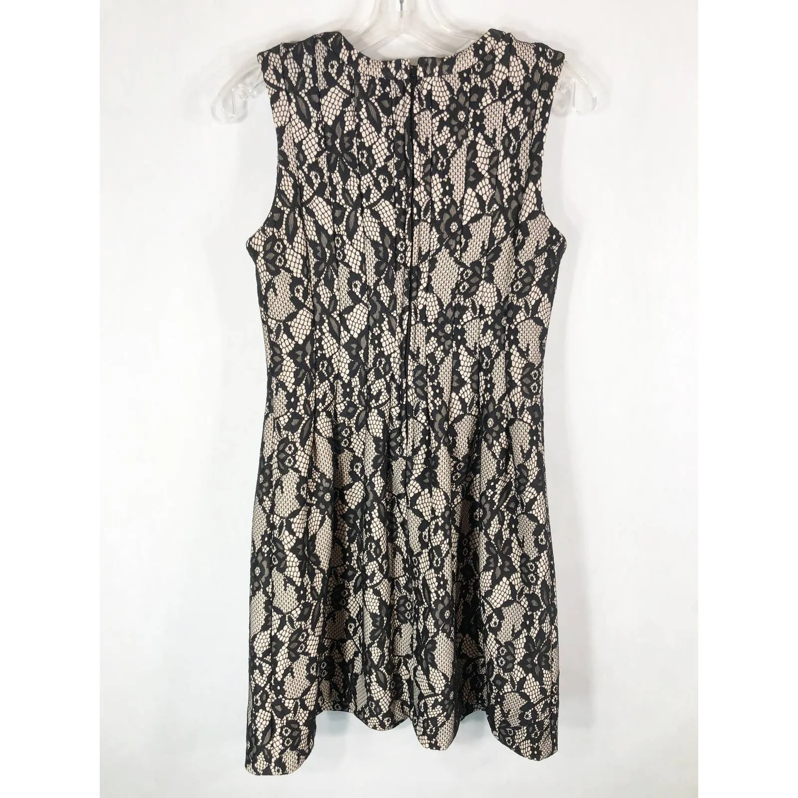 HD in‎ Paris XSP Dress Black White Lace A Line Mini Back Zip Sleeveless 1351 - Image 3