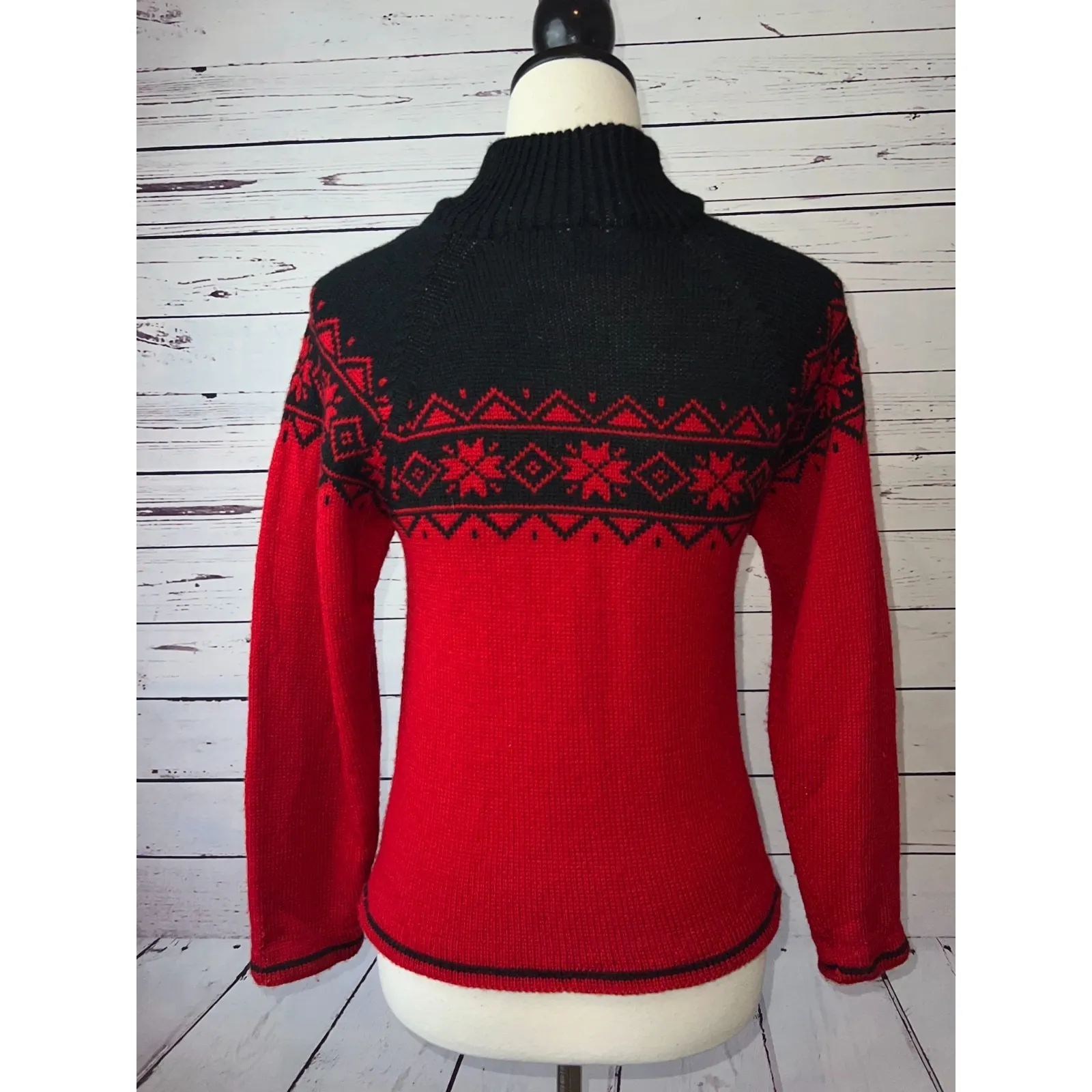Dale of Norway Sweater Fair Isle Nordic XS Extra Small Wool Ugly Christmas Snow - Image 8