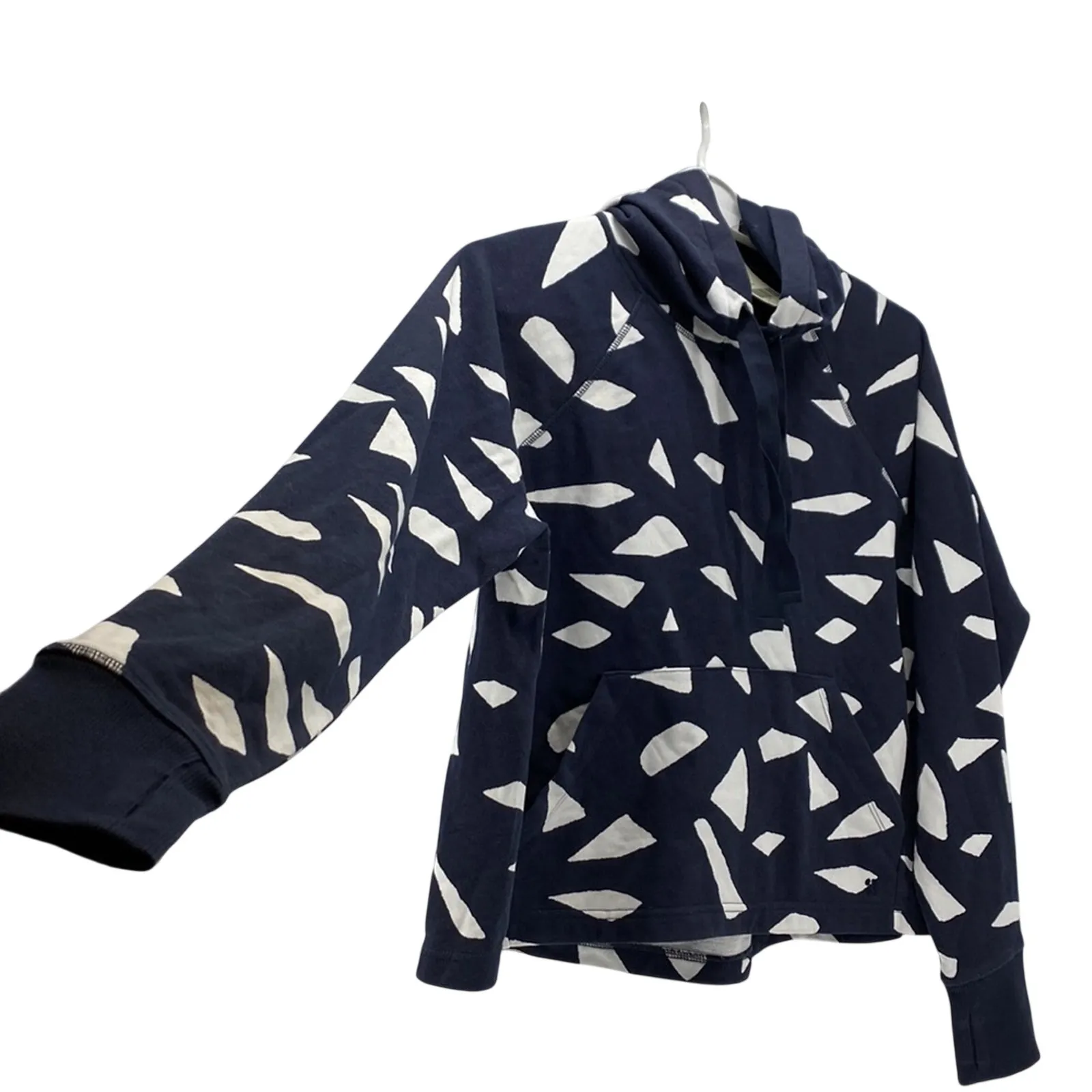 Sweaty Betty Revive Cropped Hoodie oversized boxy blue athleisure size10 - Image 6