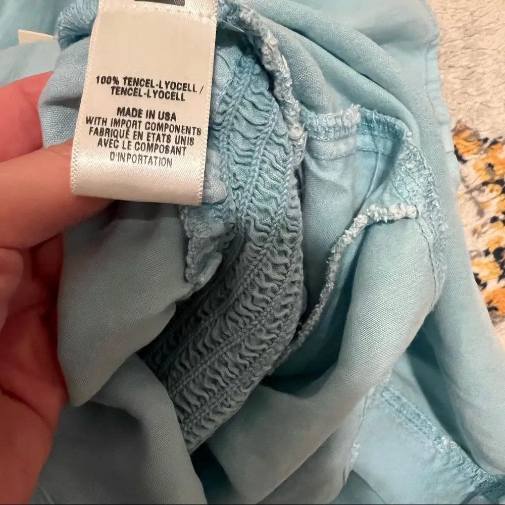 Cloth & Stone Button Down Blue Summer Romper 100% Tencel Lyocell Size Small NWOT - Image 6