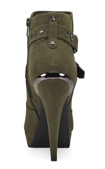 Guess GBG Los Angeles  Deeka Green Bootie Heels - Image 3