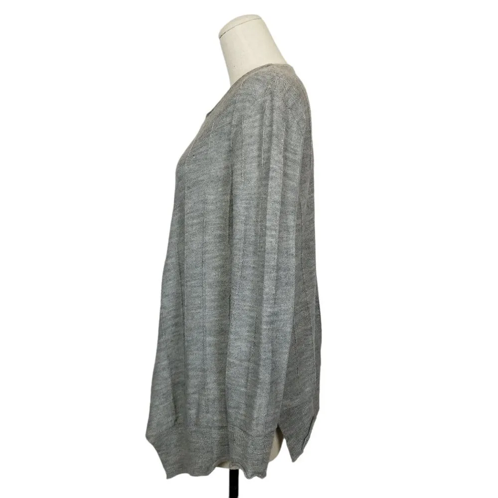 Ischiko Asymmetrical Wool Blend Sweater Gray Sz 0 - Image 5