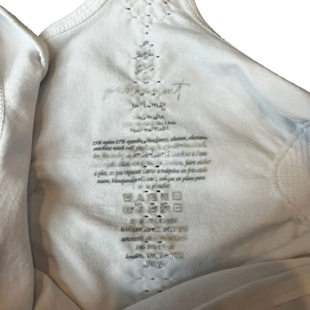 Free People Movement‎ Women’s M/L Good Karma Long Tank White Sporty Basic New - Image 8