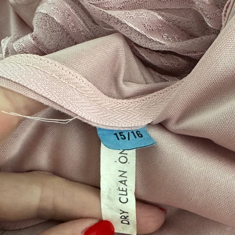 Vintage 60s/70s lilac pink purple special occasion gown size S/M ￼ - Image 5