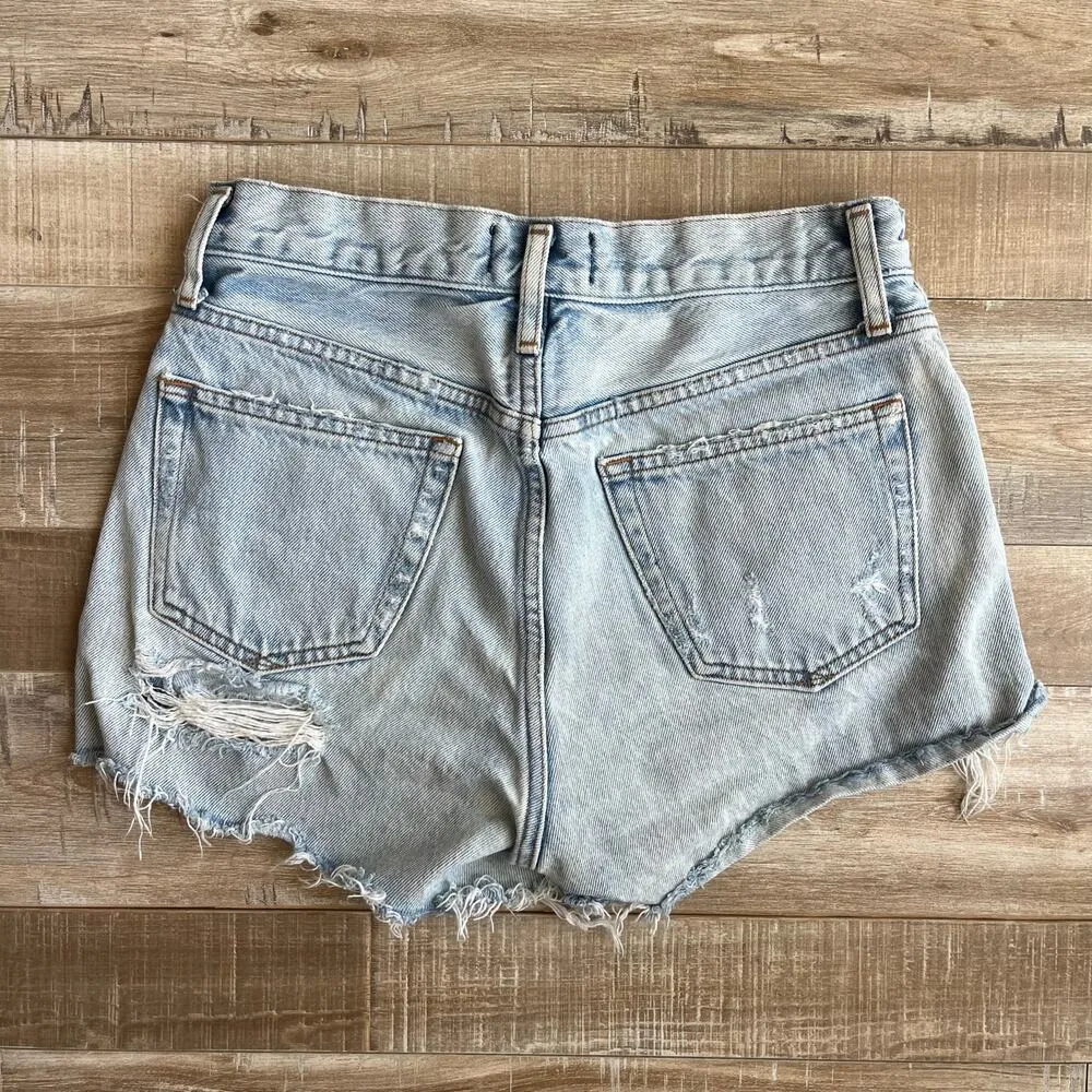 AGOLDE Parker Vintage Cut Off Denim Shorts in Swap Meet Size 24 - Image 3