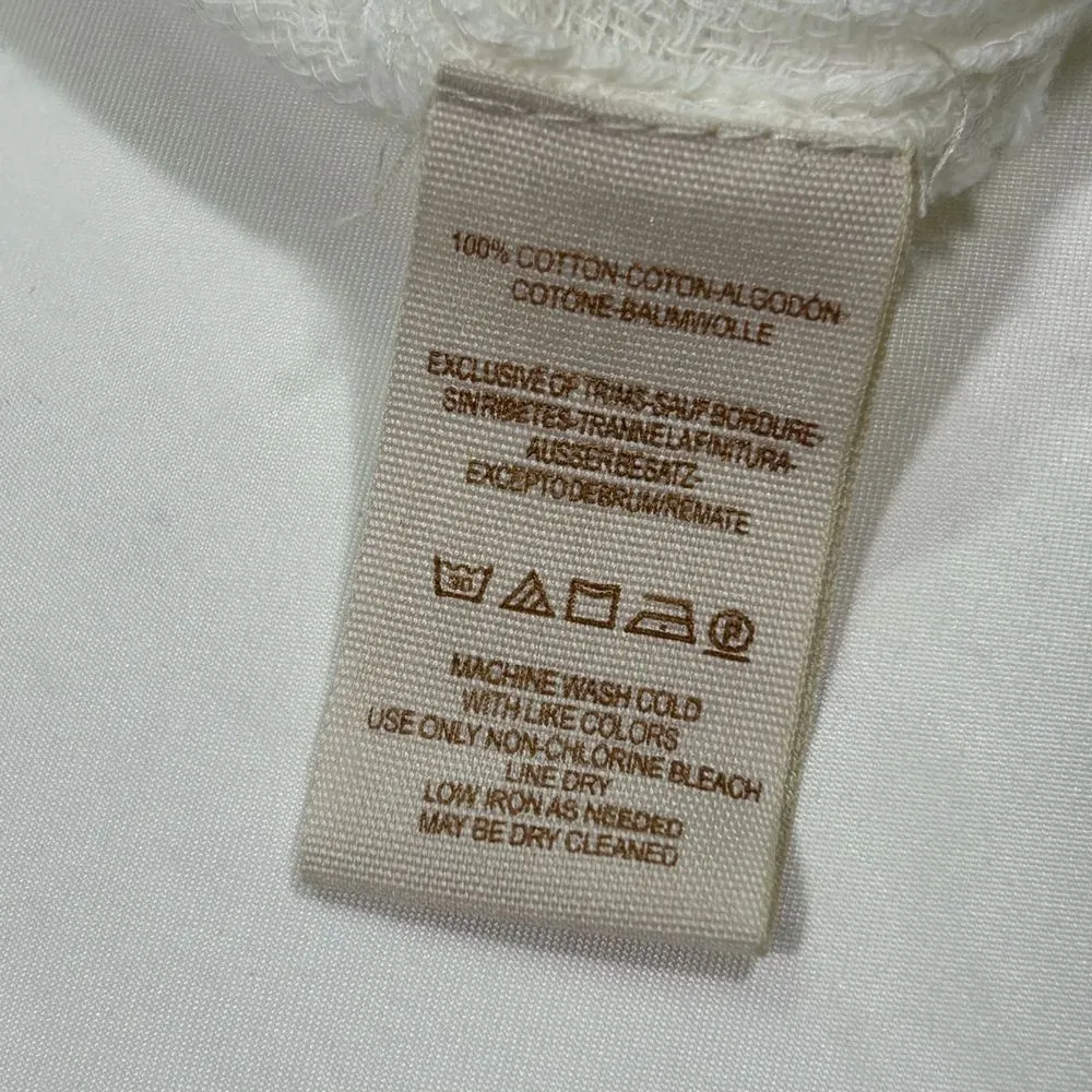 Free People Oversized Soft Burlap like casual long sleeve Collared Shirt Women S - Image 7