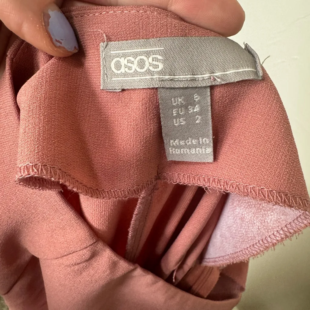 ASOS Dusty Rose Wide Leg Pants - Image 5