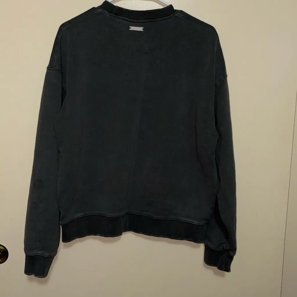 YoungLA Men's Charcoal Crewneck Sweater Gray - Image 2