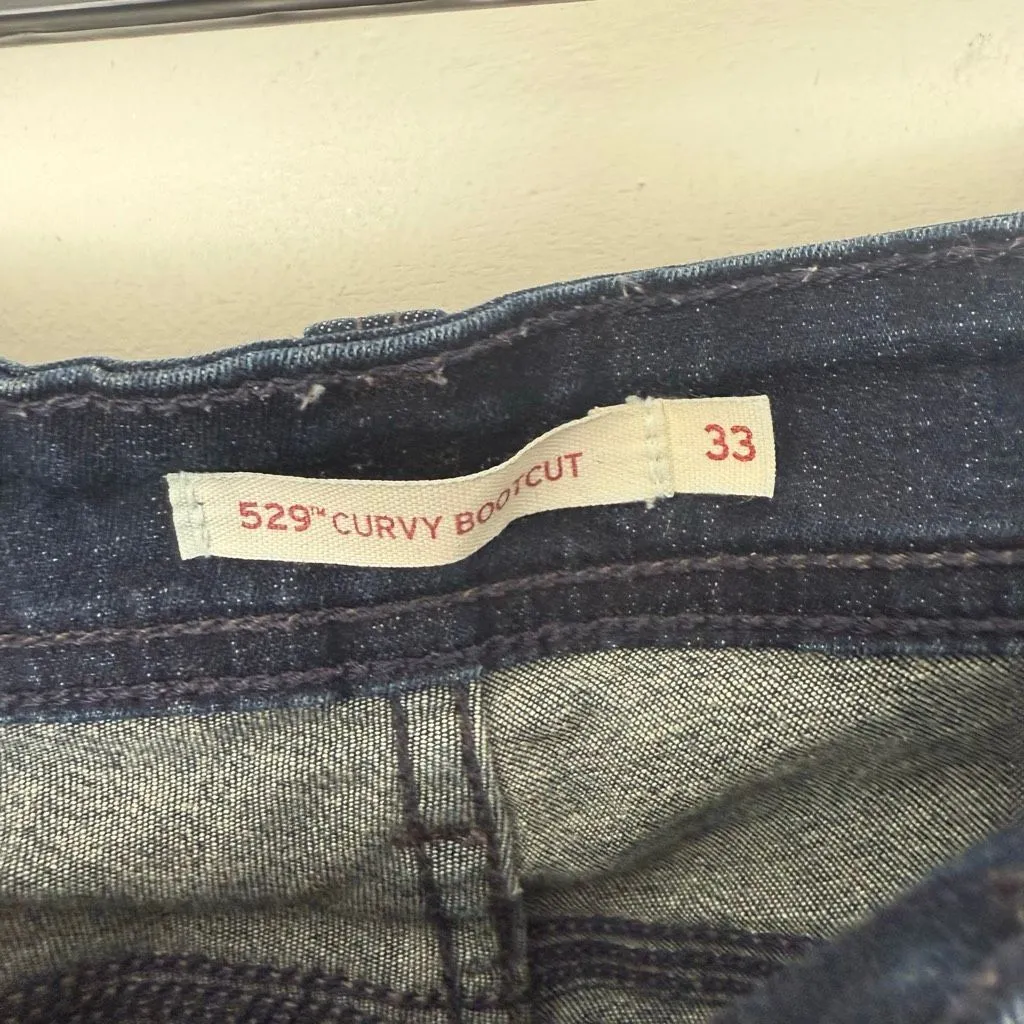 Levi’s Women’s 33 Dark Denim 529 Curvy Bootcut Jeans - Image 2
