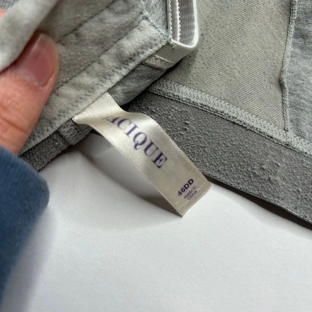 Cacique grey unlined wireless wire free full coverage bra 46DD - Image 5