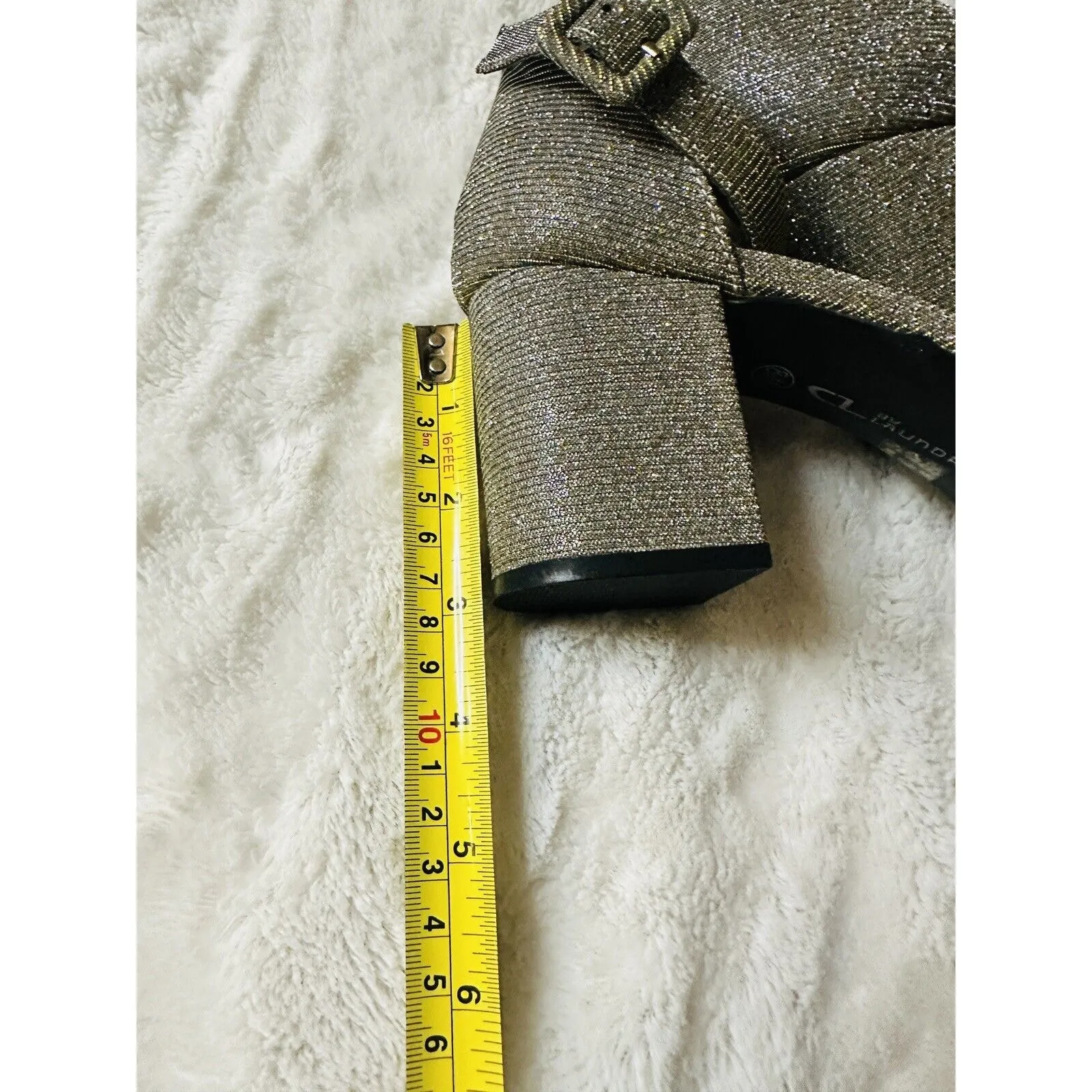 CL Chinese Laundry Jody Heel Ankle Strappy Size 8.5m Gold Metallic Wedding Club - Image 10