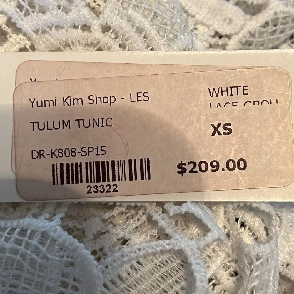 Yumi Kim White Sheer‎ Lace Tulum Tunic Swim Cover Up Batwing Women Size XS New - Image 7