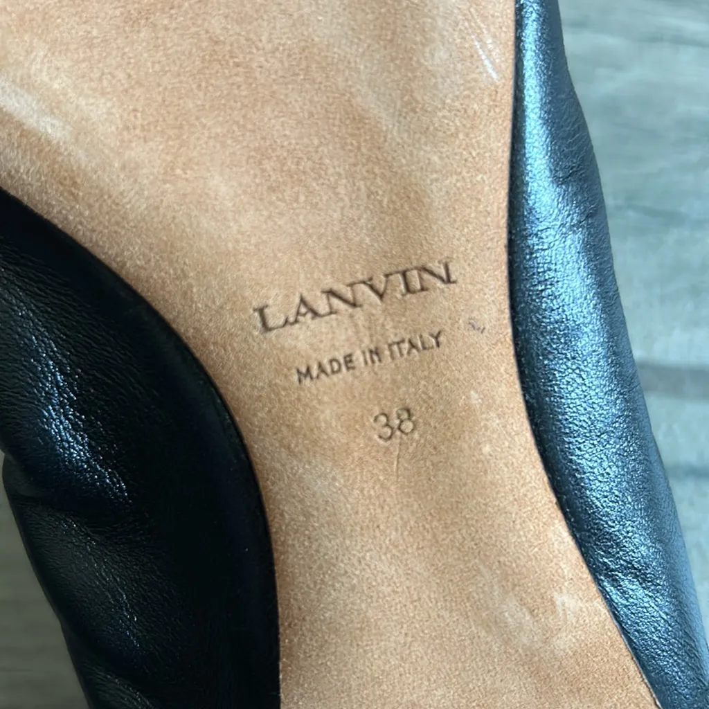 Lanvin Paris black flats NWT Size 7 - Image 9