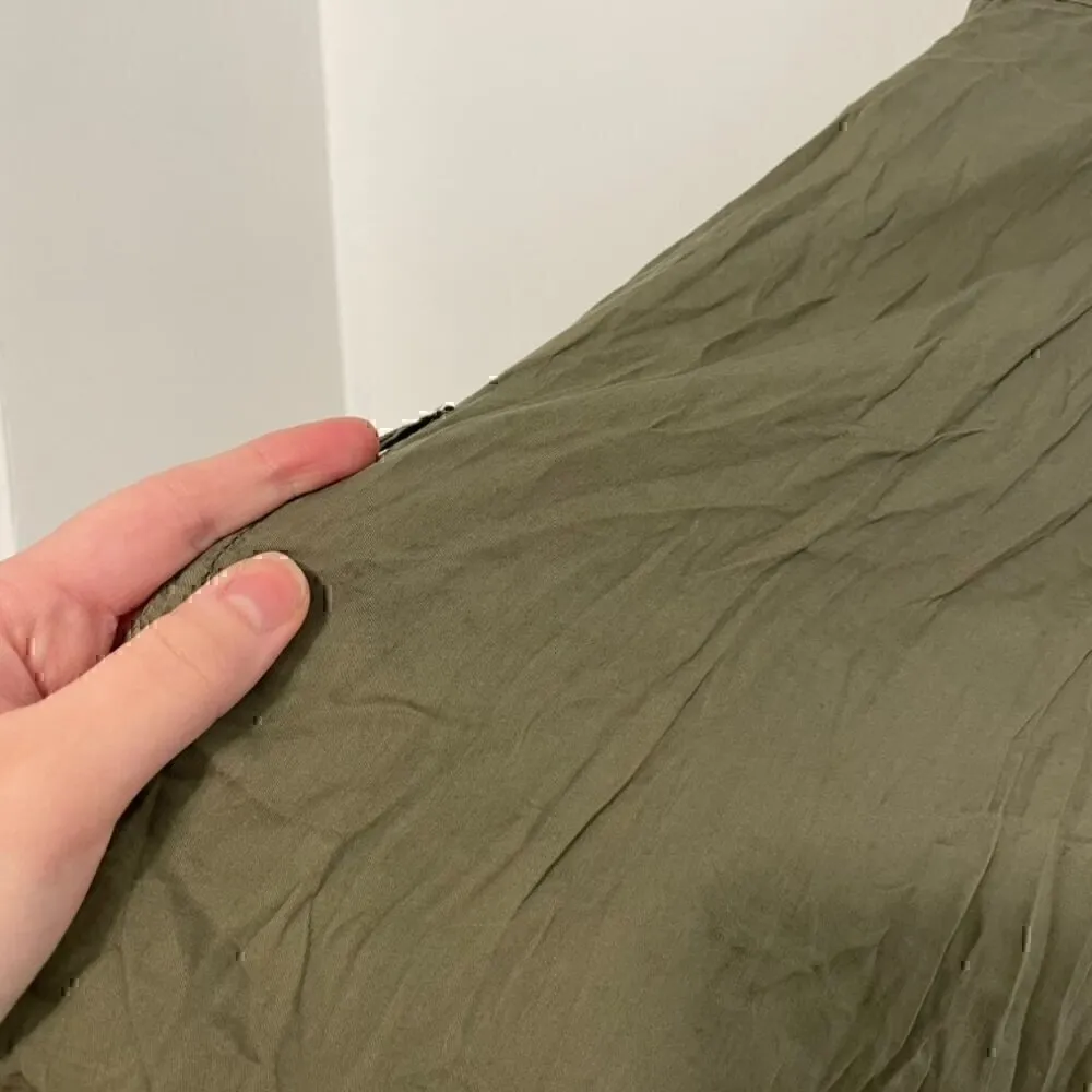 MAEVE ANTHROPOLOGIE Aveiro Safari Shirt Olive Green "Button Down" SNAPS /NO BELT - Image 12