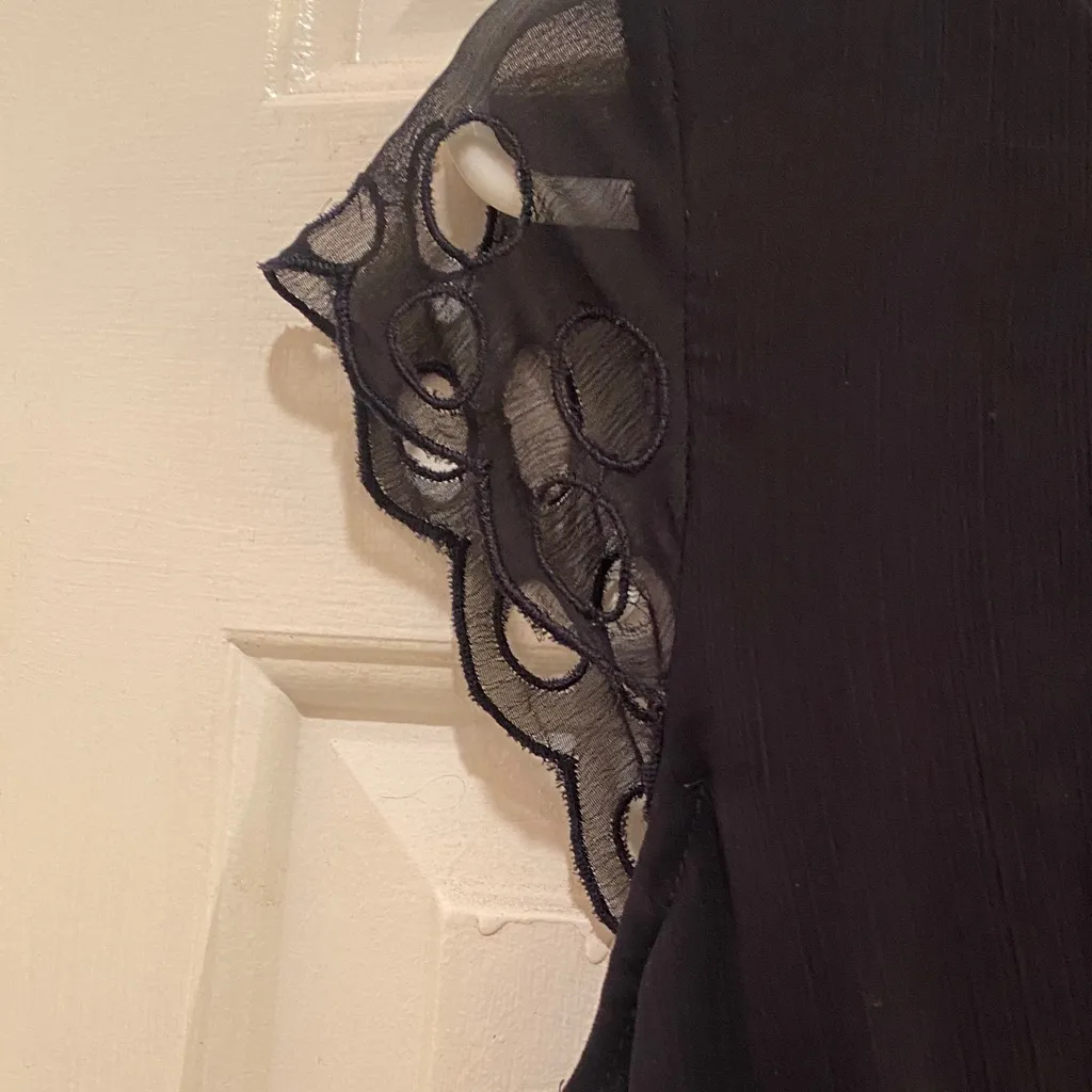 Bar III Black Mini Dress with Lace Details - Image 4