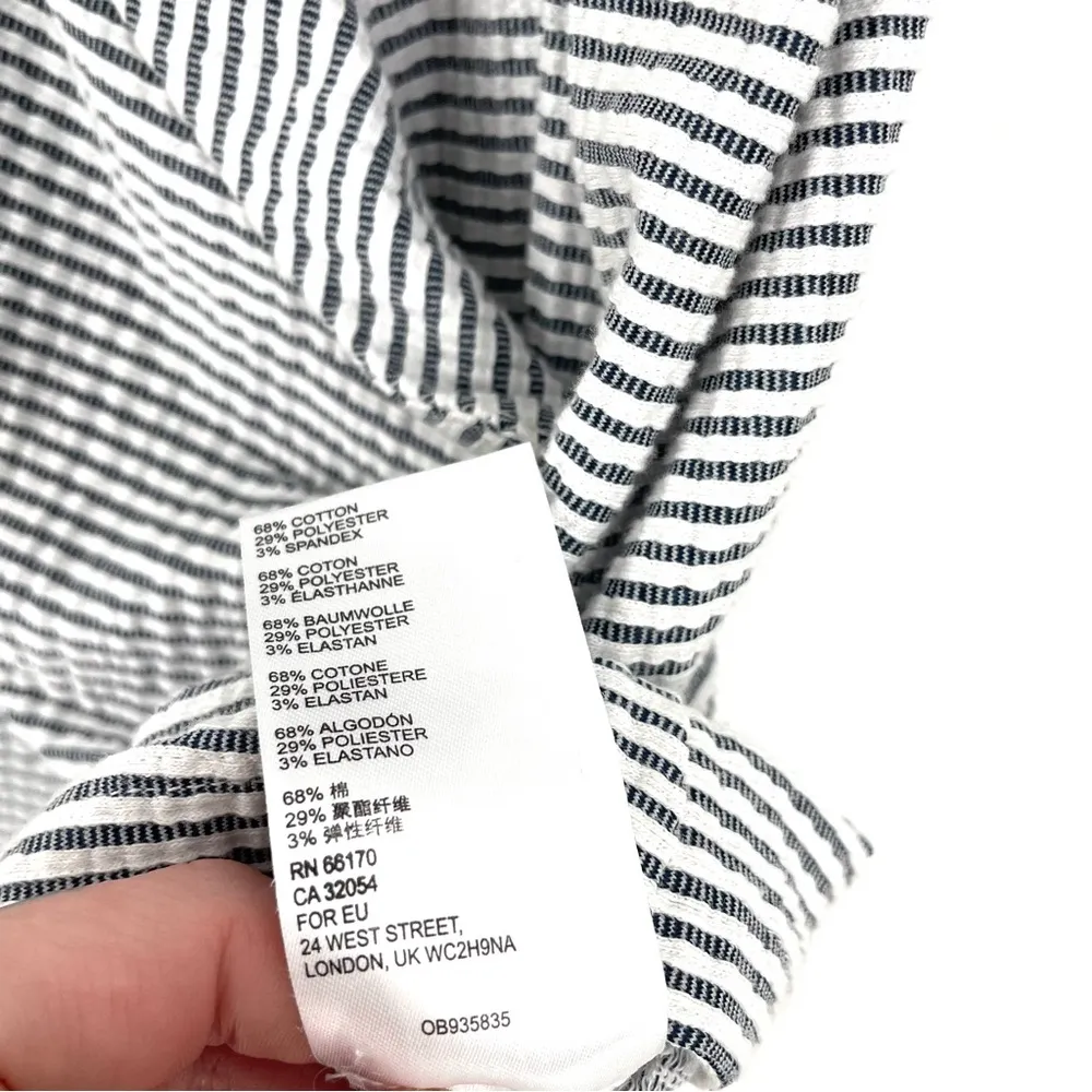 ANTHROPOLOGIE Maeve Striped Cotton Sleeveless Blazer Vest - Image 6