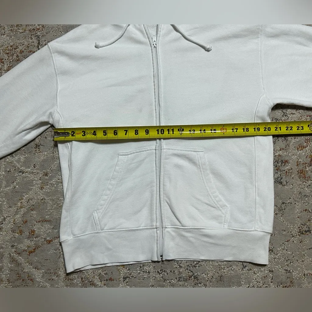 Aritzia TNA Sweatfleece
Cozy Fleece Boyfriend Fit Zip Up
Hoodie White XS - Image 9