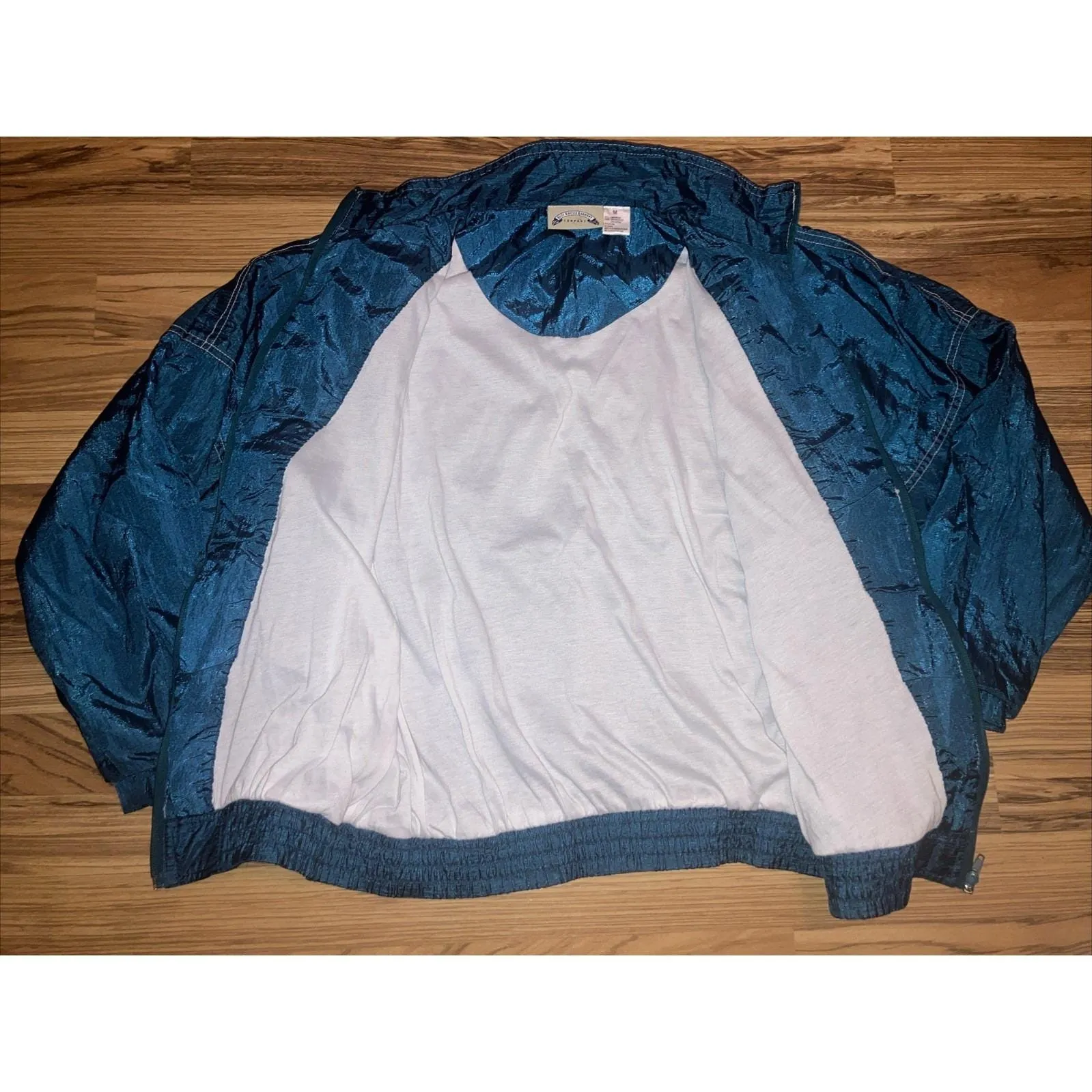 Best United Garment Company Vtg Women's Blue Green Wind Resistance Track Suit M Size M - Image 4