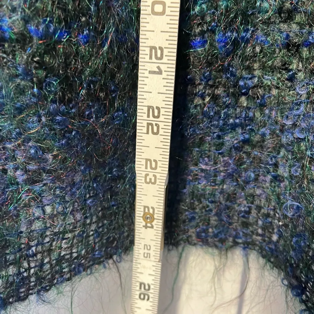 Hand knit open stitch shrug fuzzy multicolored sweater Size undefined - Image 5