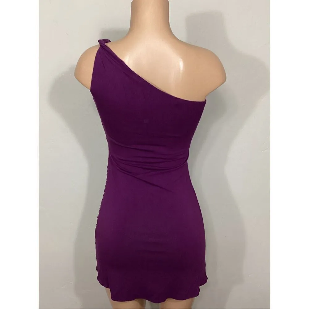 New. SKY purple Grecian style dress with leather. Medium - Image 6