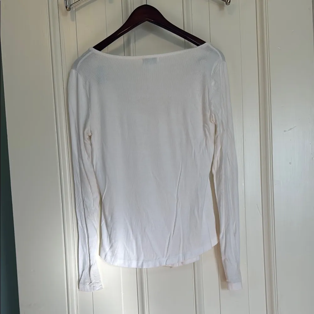 Socialite White Long Sleeve Blouse - Image 3