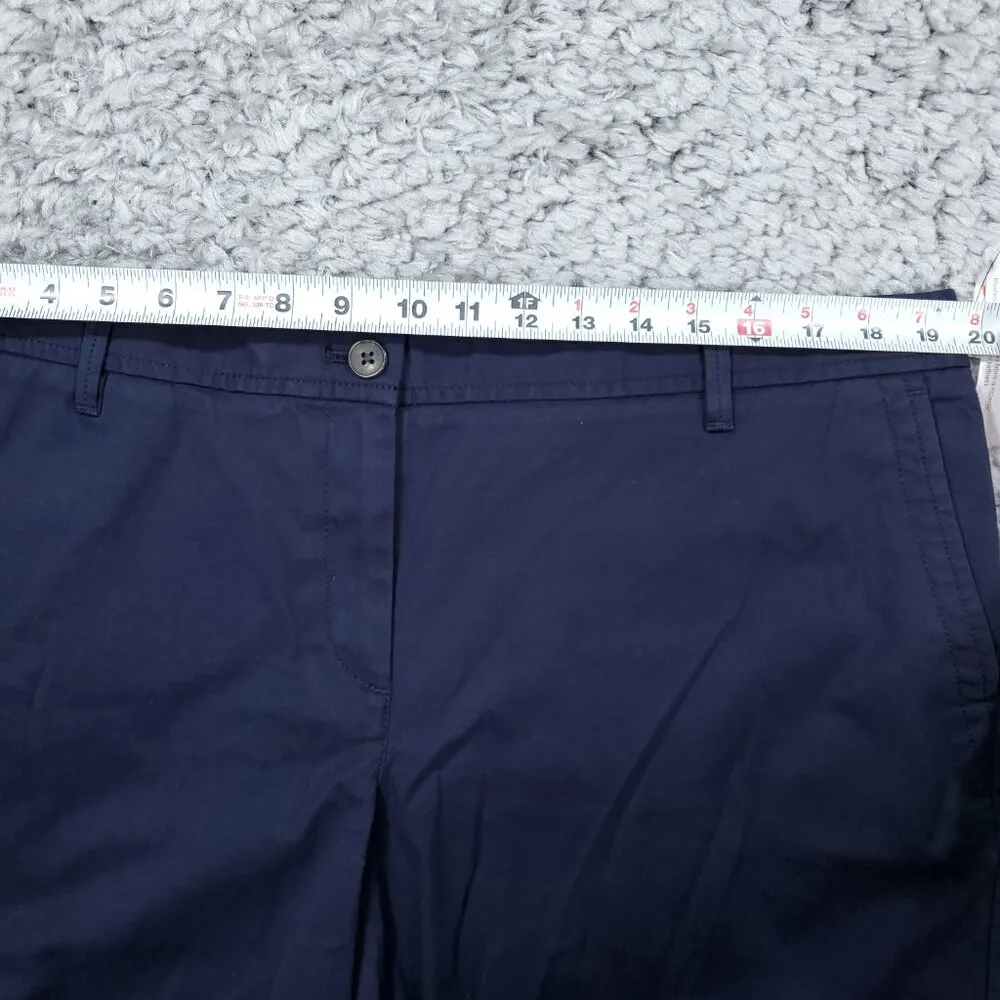 Talbots Relaxed Chino Shorts 6” Women's Size 16P Petite Supersoft Navy Blue - Image 7