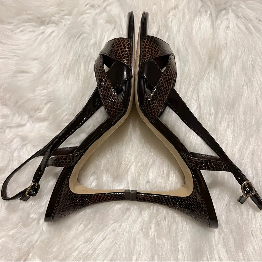 Franco Sarto Dallas High Heel Shoes Strappy Sling Back Open Toe Size 8.5 - Image 7