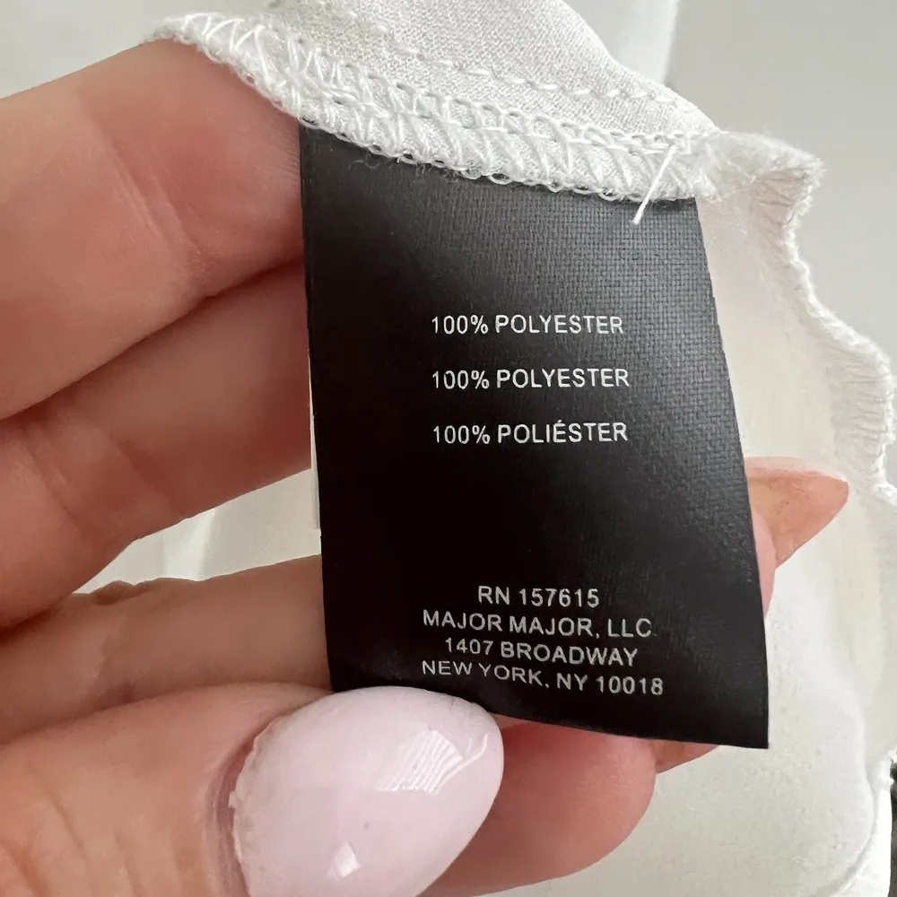 Tahari ASL Sailor Tie Neck Sleeveless Blouse Top Size XLARGE WHITE Womens - Image 8