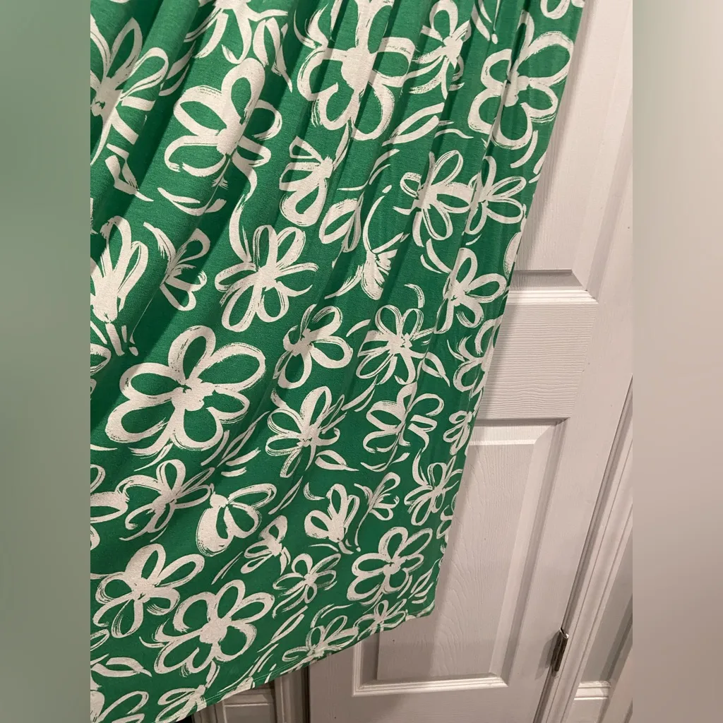 NWT Harper 241 Size S Green Wrap Top Braided Elastic Waist Sleeveless Maxi Dress - Image 5