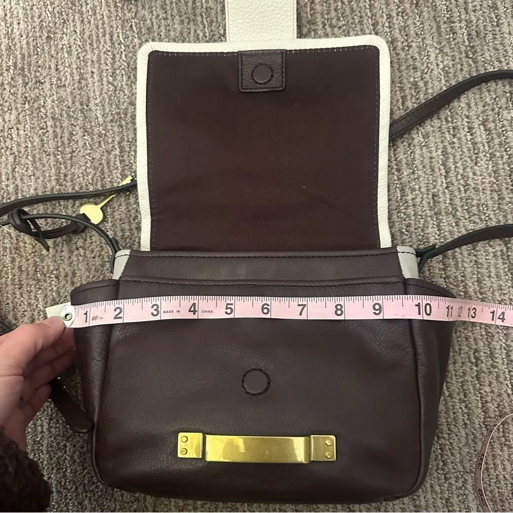 FOSSIL AVA Pebbled Leather Flap Colorblock Crossbody Purse ZB7388603 - Image 11